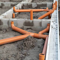 These pipes are usually used to transport water and waste in a building