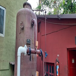This is a pressure sand filter, used for water treatment